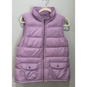 Ann Taylor Loft Down Puffer Vest Quilted Woman Size Small Purple